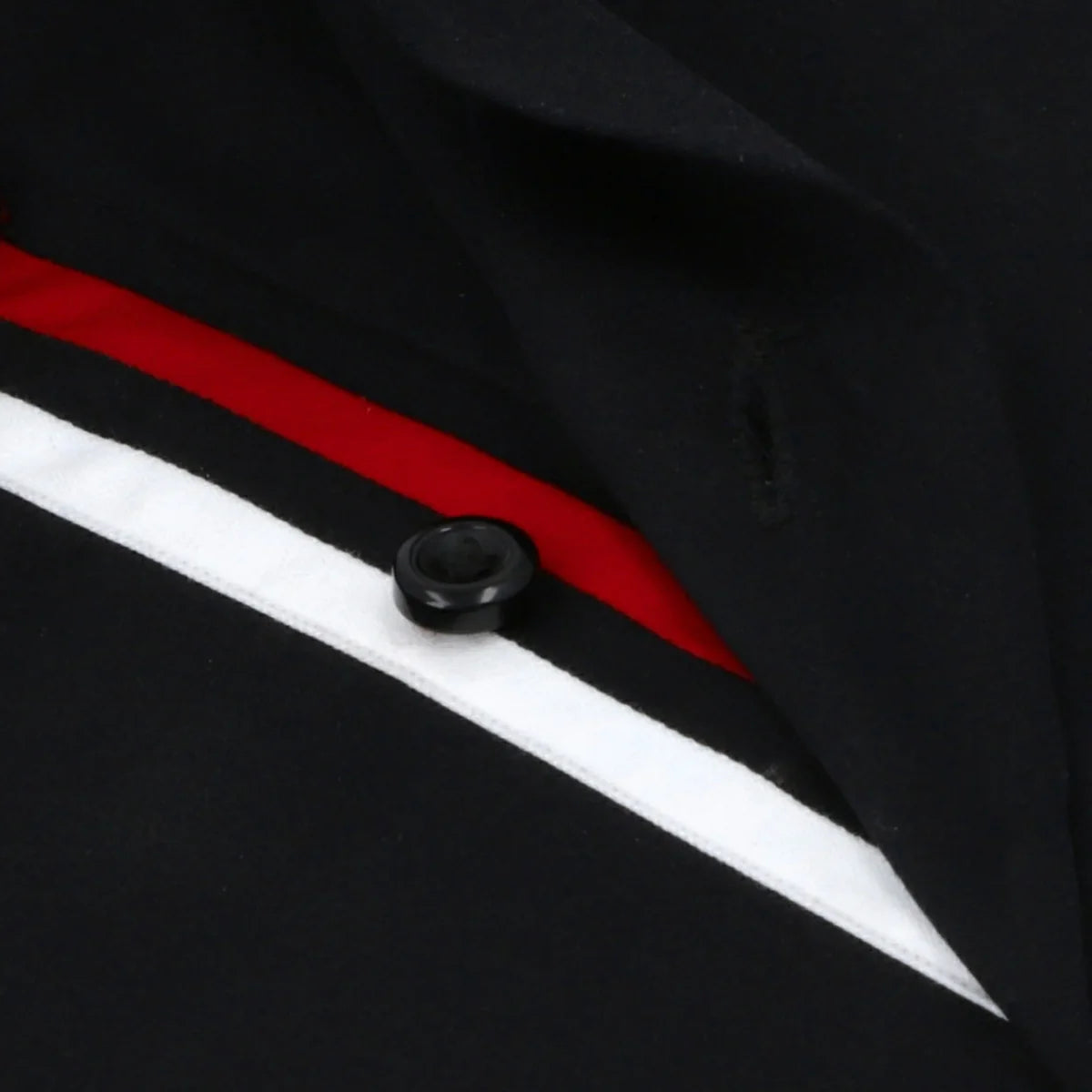 Black Liner French Contrast Formal Shirt for Men