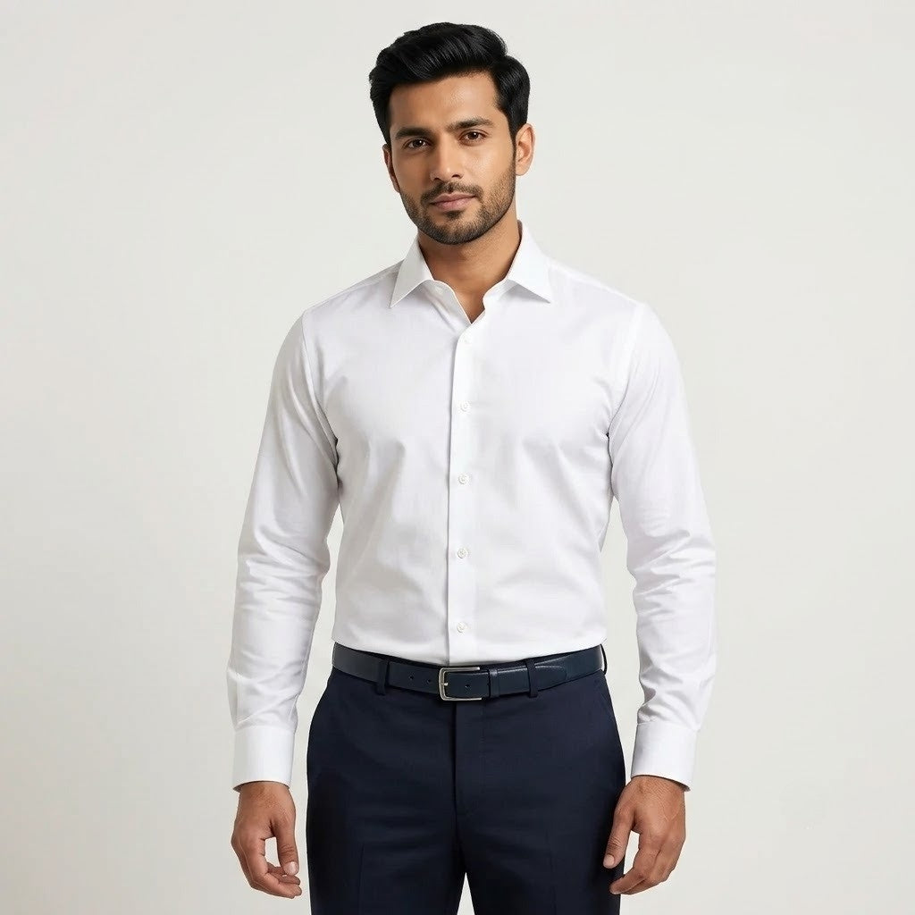 White Classic Formal Shirt for Men