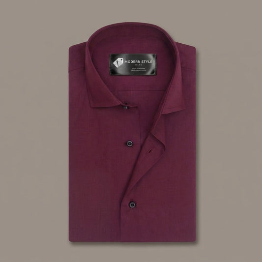 Deep Maroon Premium Formal Shirt for Men