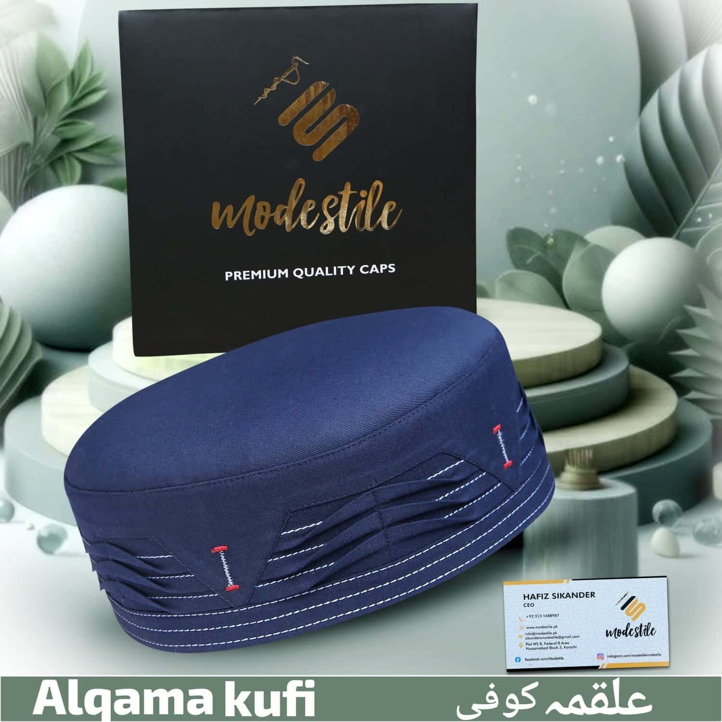 "Muslim Alqama Prayer Kufi Hat For Mens- kufi cap for men Modestile"