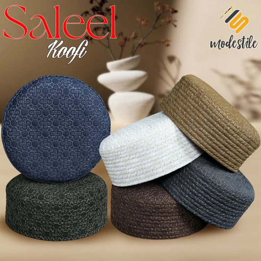 "Muslim Saleel Prayer Kufi Hat For Mens - New Premium Design Islamic Cap Modestile"