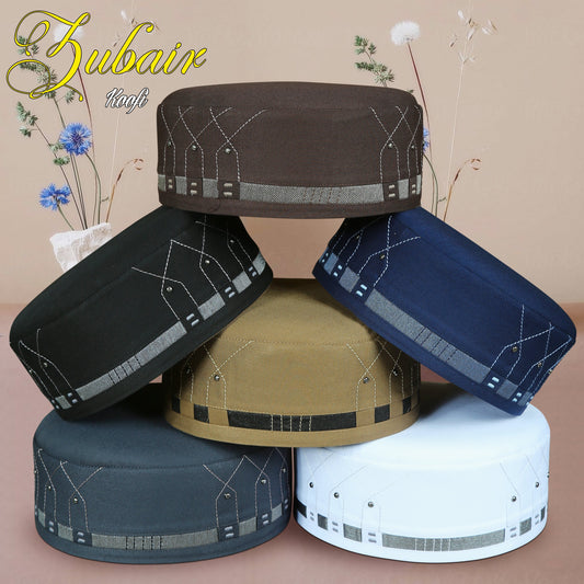 "Muslim Zubair Prayer Kufi Hat For Mens-Muslim cap for everyday wear Modestile"