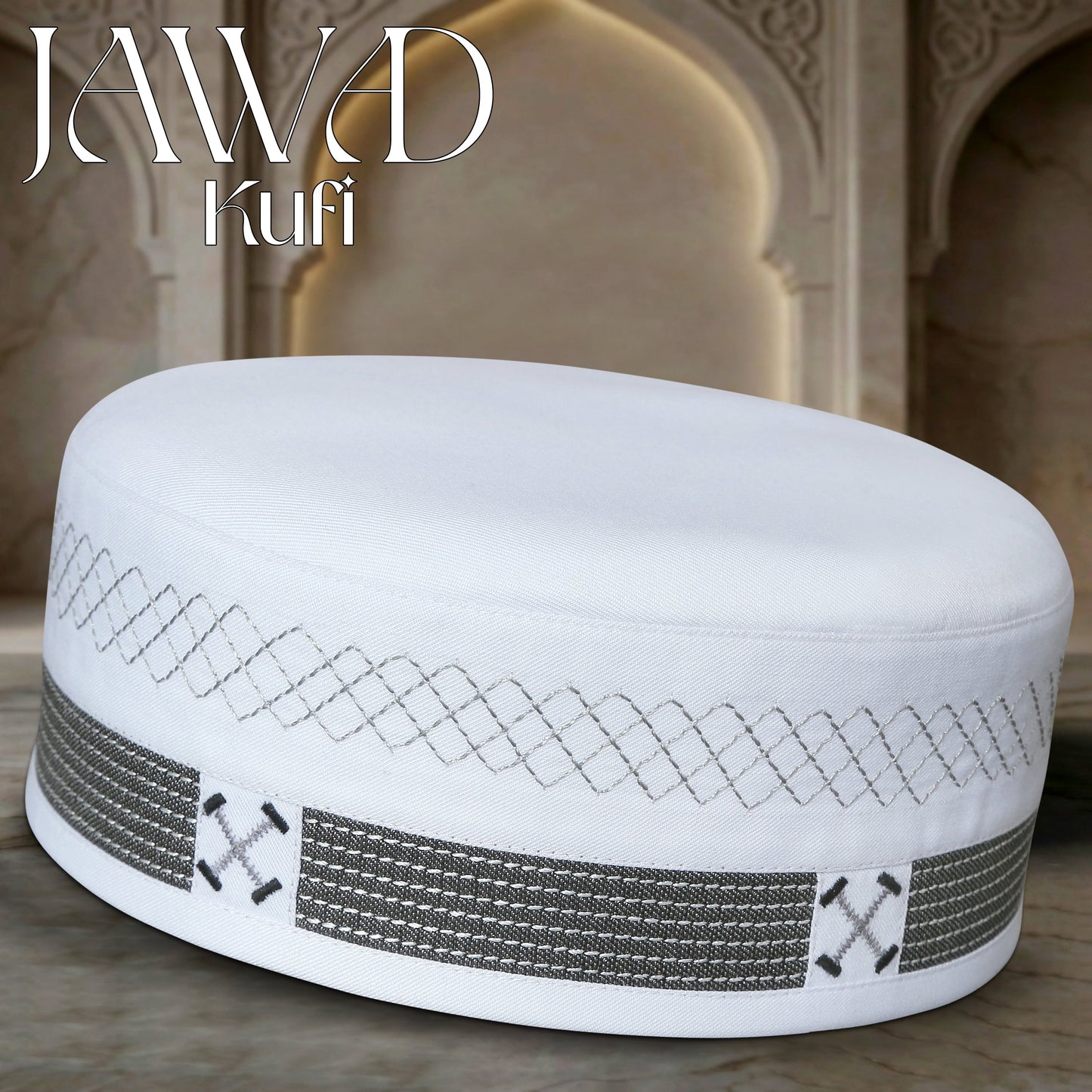 jawad Muslim Prayer Kufi for Men - Premium Islamic Salah Cap | Soft & Comfortable Daily Namaz Topi