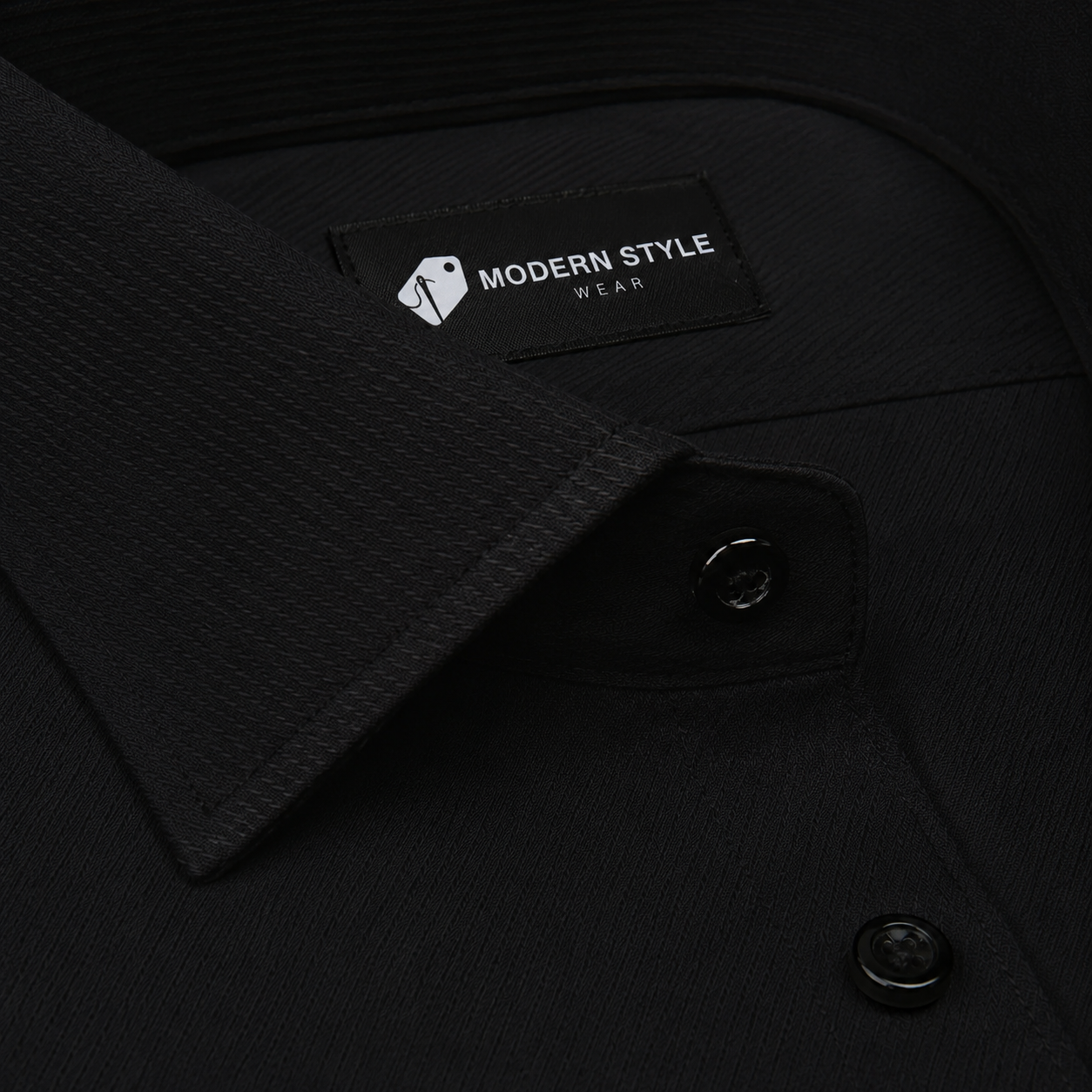 Men's Premium Black Solid Formal Shirt