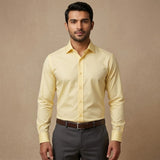 Stanley Slight Yellow Formal Shirt for Men