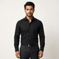 Men's Premium Black Solid Formal Shirt
