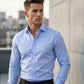Light Blue Solid Formal Shirt