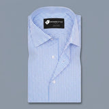 Executive Light Blue Micro Check Formal Shirt