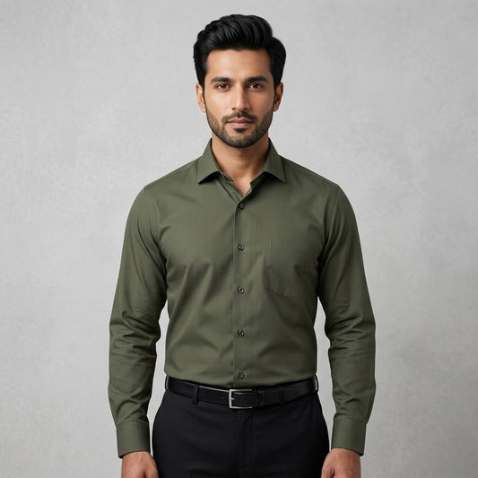 Aspen Seaweed Green Formal Shirt for Men