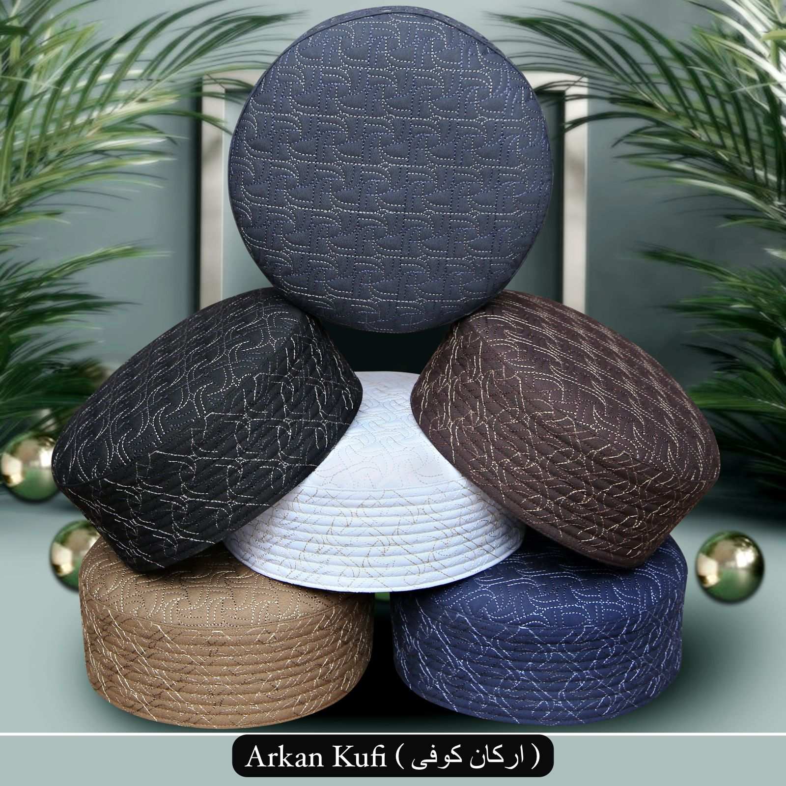 "muslim Arkan Prayer Kufi for mens ‰ÛÒ Islamic Cap for Salah Modestile"