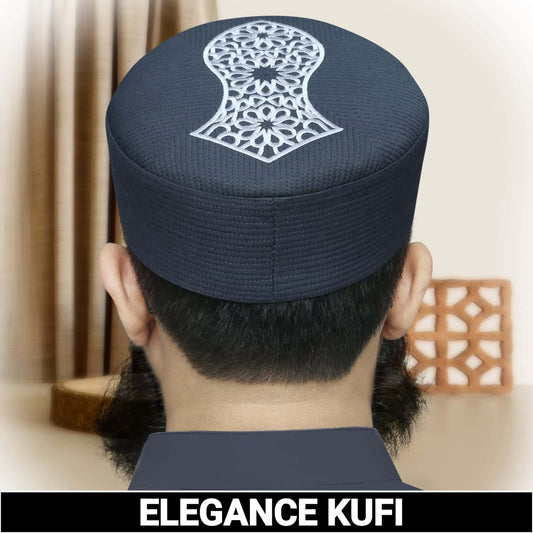 "Modestile Elegance Embriodered Nalain Pak Prayer Islamic Kufi Hat For Men's Traditional Headwear Modestile"