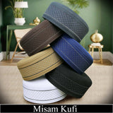 "Muslim Misaam Prayer Kufi Hat for Men – Islamic Traditional Turban Topi Headwear Modestile"