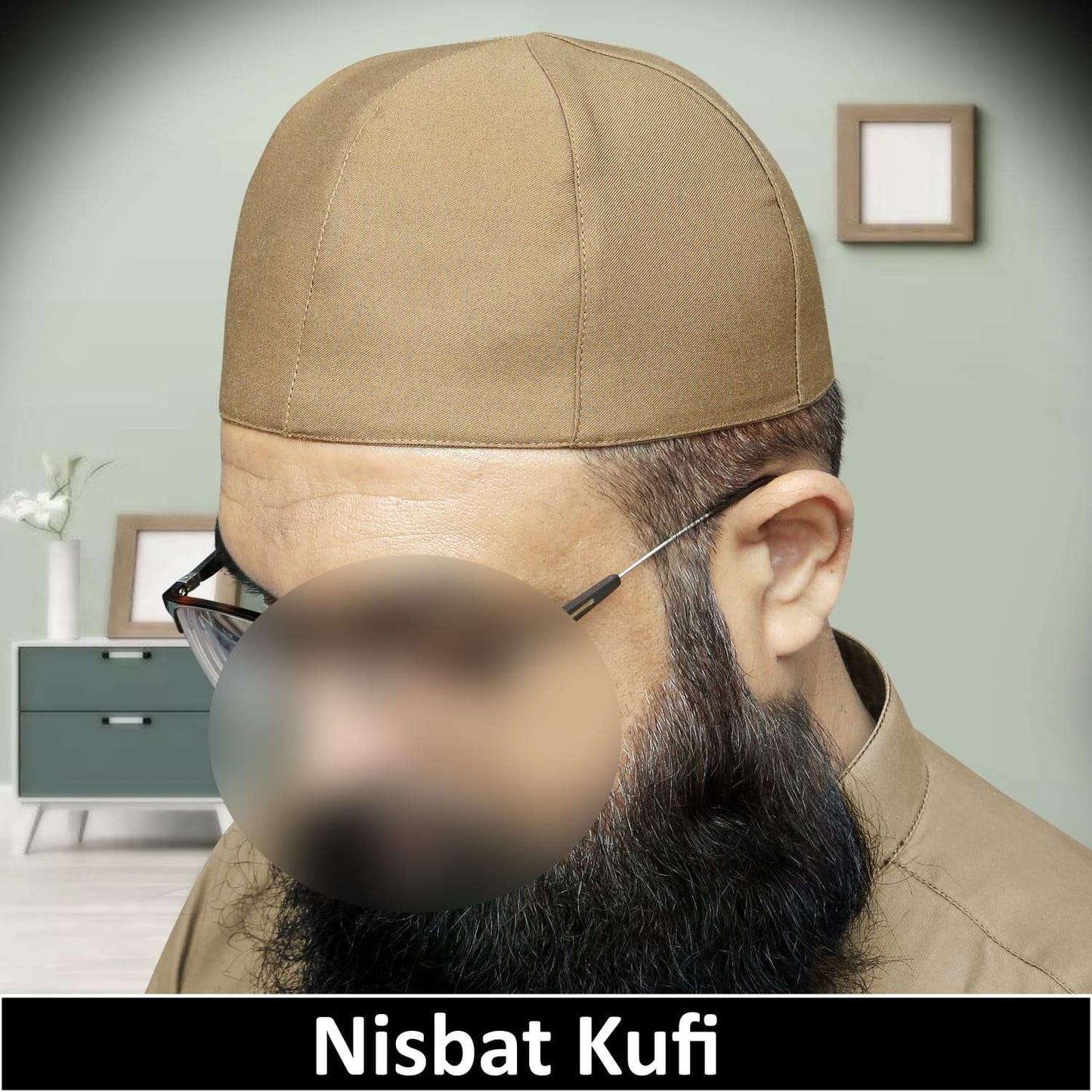 "Muslim Nisbat Prayer Kufi Hat for Men – Islamic Traditional Cap"