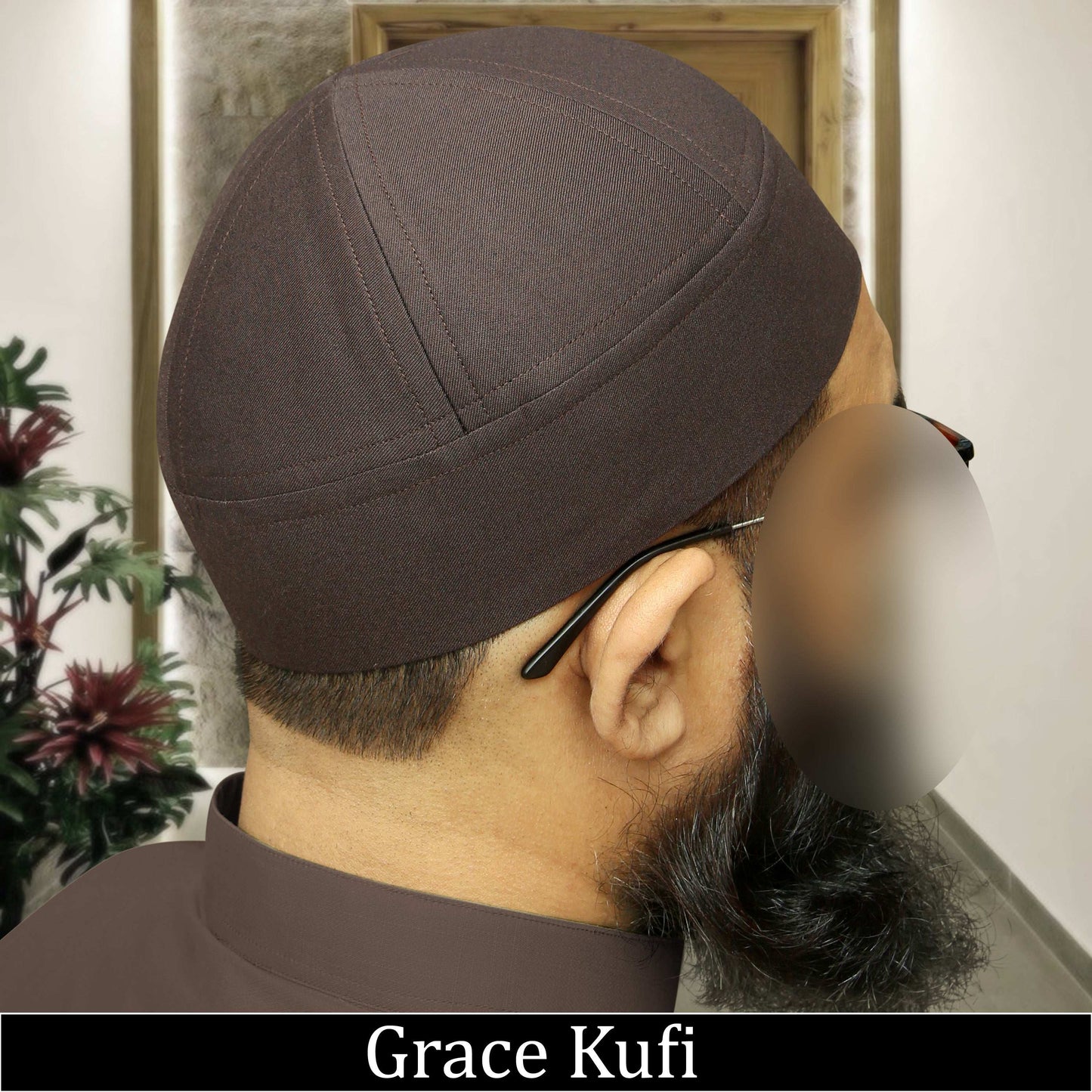 "Muslim Grace Brimless Prayer Kufi Hat For Mens"