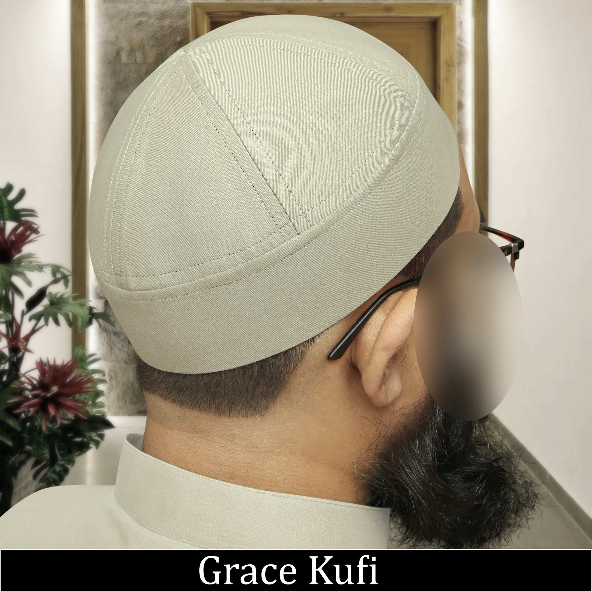 "Muslim Grace Brimless Prayer Kufi Hat For Mens"
