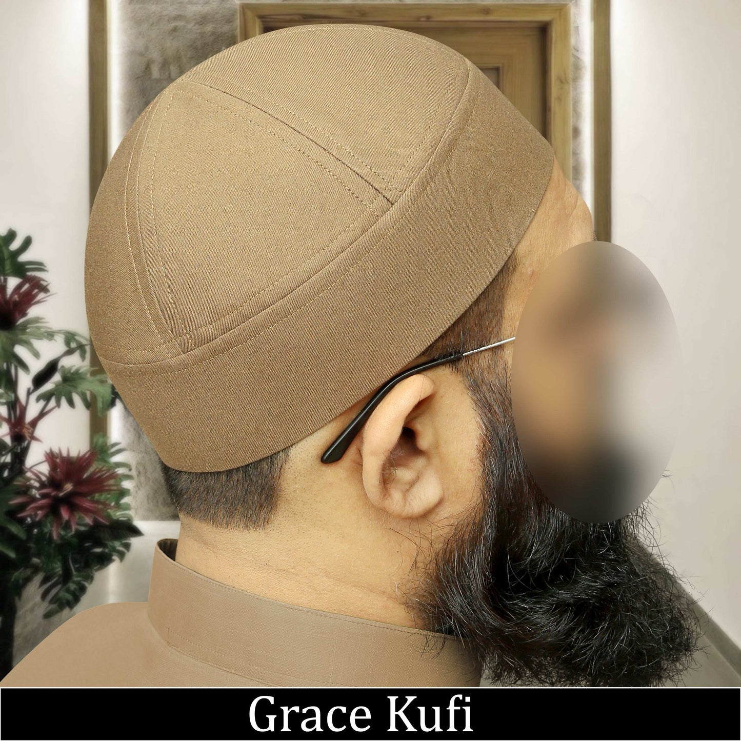 "Muslim Grace Brimless Prayer Kufi Hat For Mens"