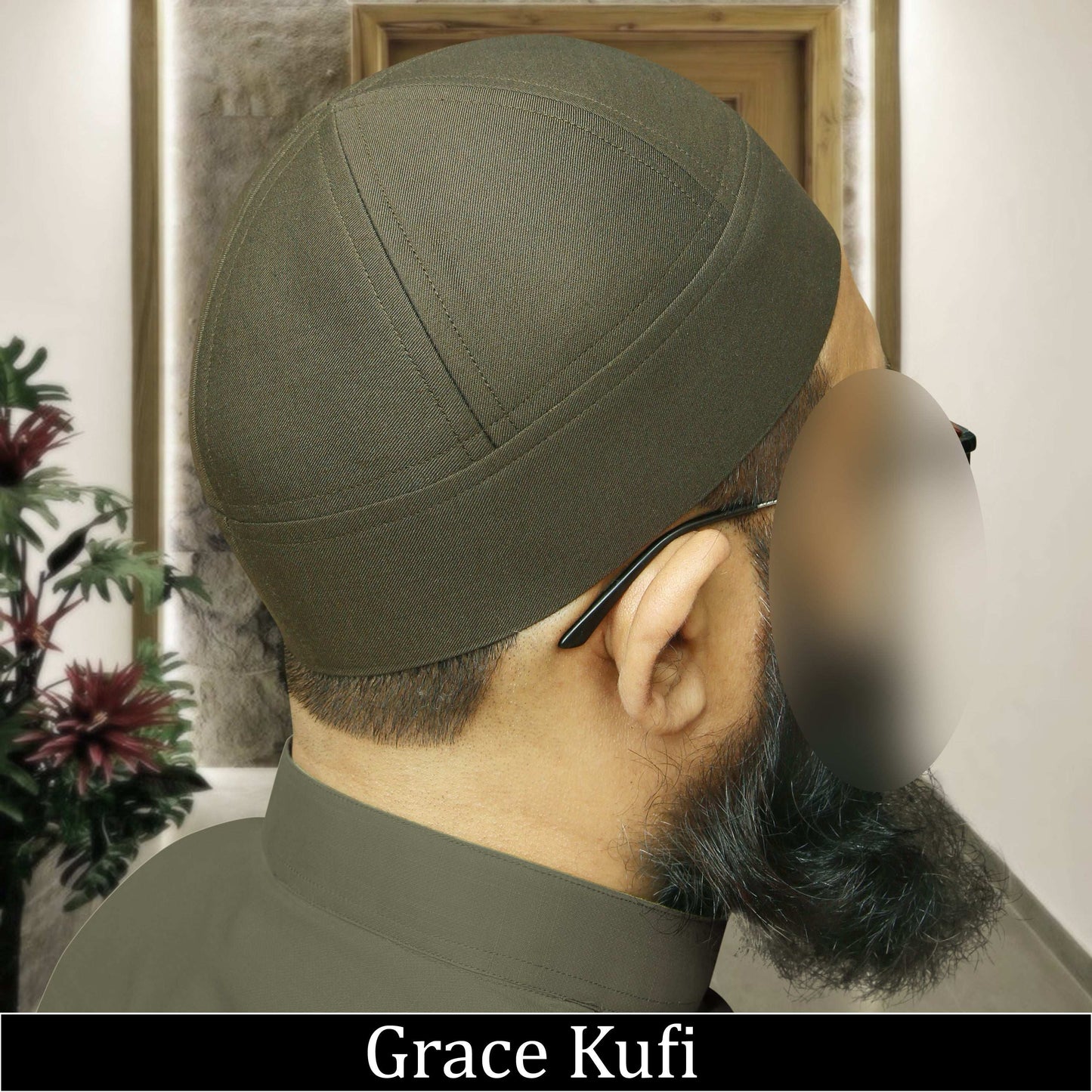 "Muslim Grace Brimless Prayer Kufi Hat For Mens"