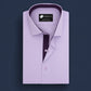 Light Purple Formal Shirt with Inlay Contrast