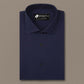 Classic Navy Blue Solid Formal Shirt for Men