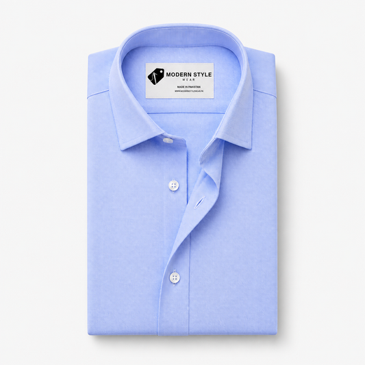 Light Blue Solid Formal Shirt