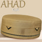 Ahad Kufi Islamic Prayer Cap for Men Premium Polyester Cotton Muslim Cap High Quality Salah Topi