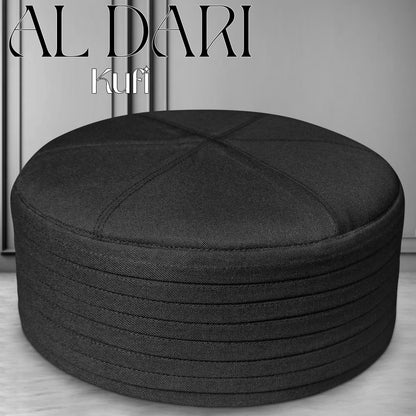 Al-Dari Premium Kufi – Polyester Cotton Muslim Prayer Cap for Men's