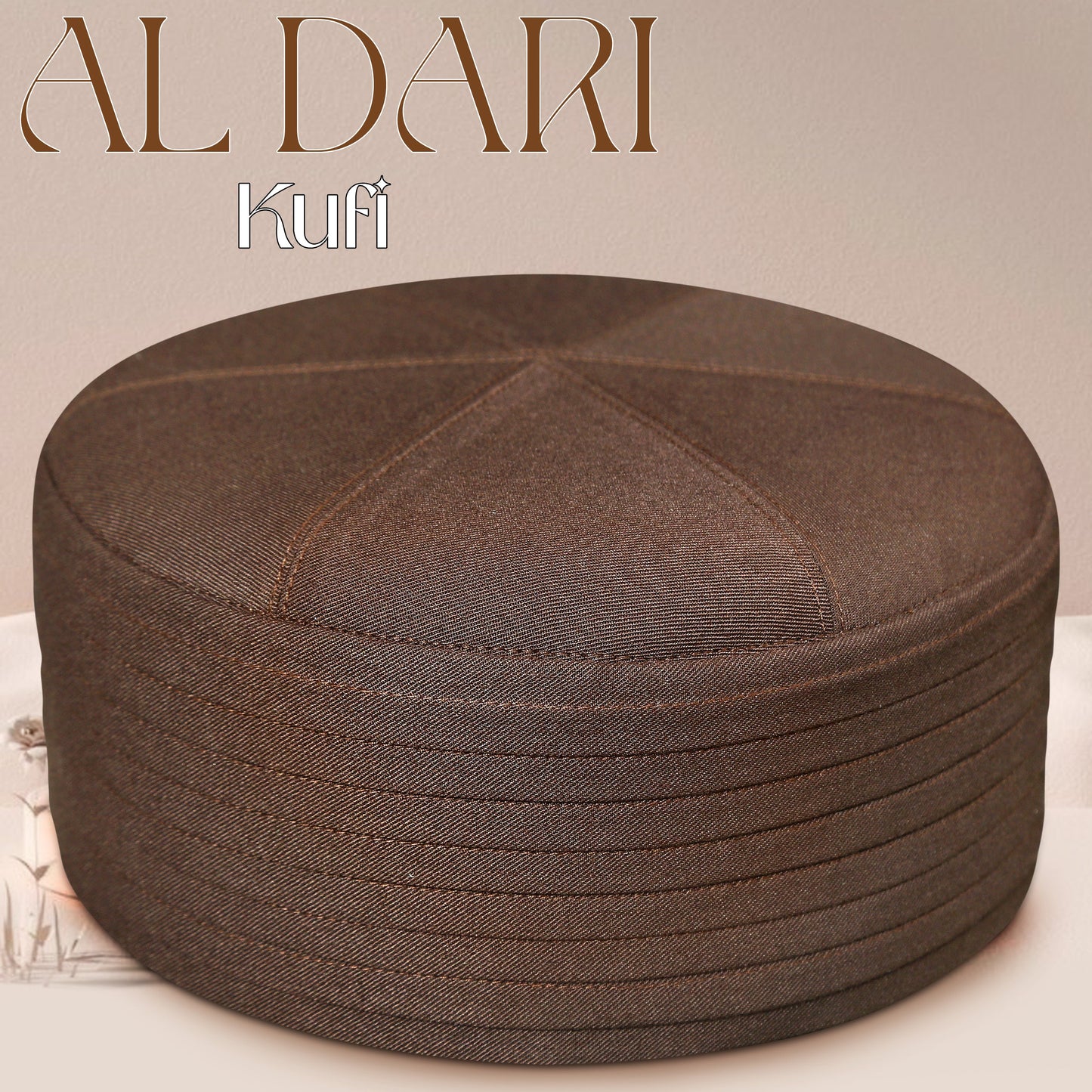 Al-Dari Premium Kufi – Polyester Cotton Muslim Prayer Cap for Men's