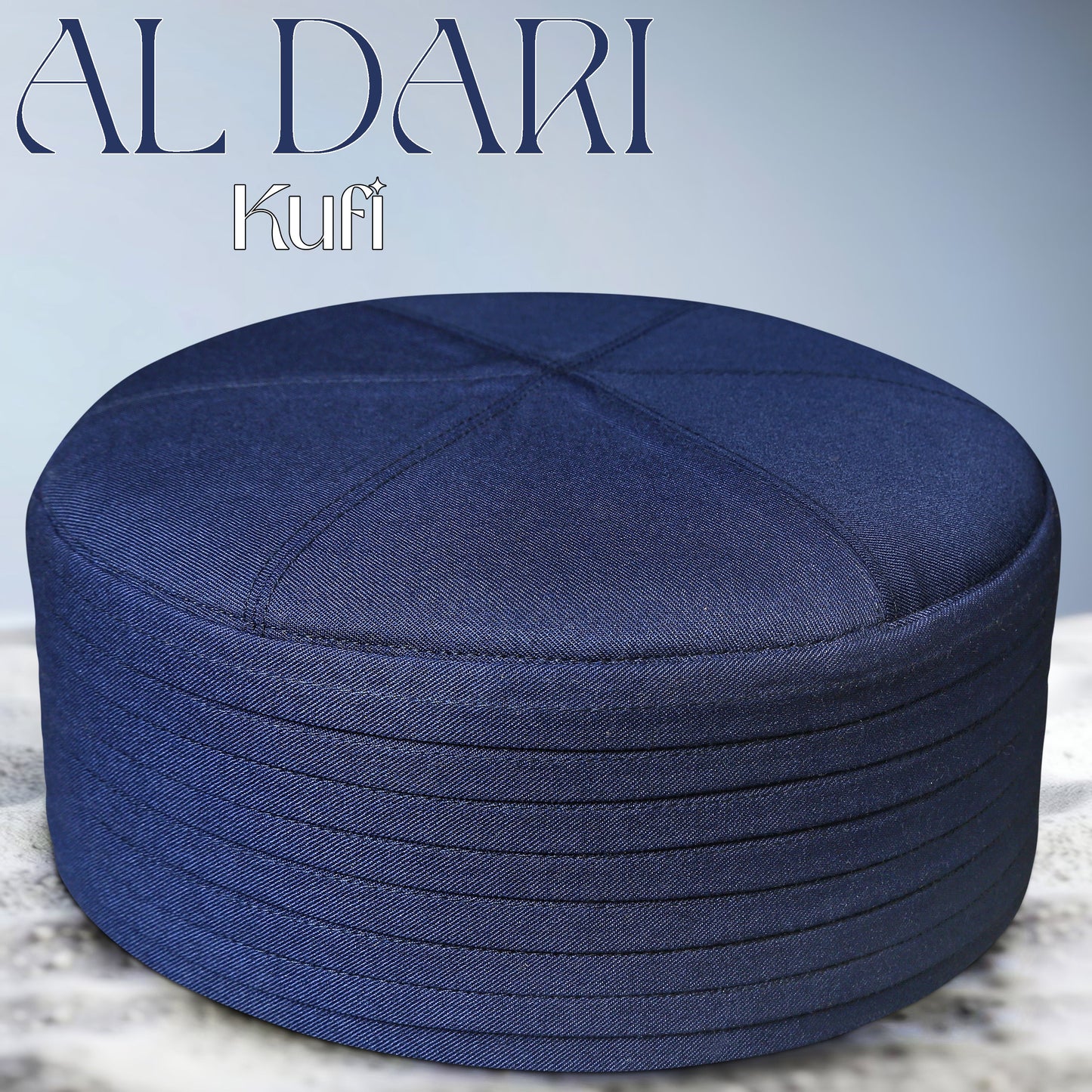 Al-Dari Premium Kufi – Polyester Cotton Muslim Prayer Cap for Men's