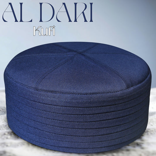 Al-Dari Premium Kufi – Polyester Cotton Muslim Prayer Cap for Men's