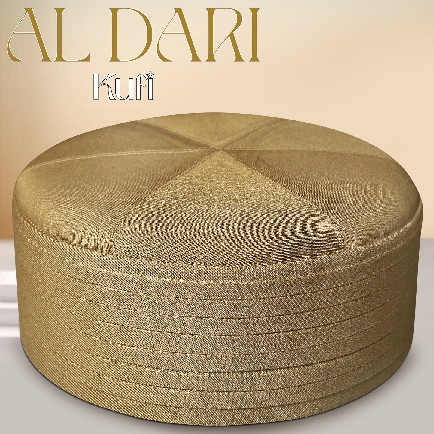 Al-Dari Premium Kufi – Polyester Cotton Muslim Prayer Cap for Men's