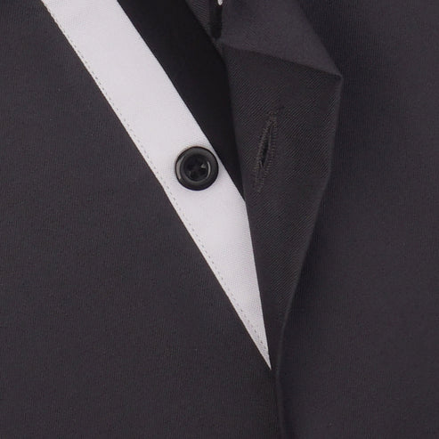 Gray Casual Shirt with Contrast Placket