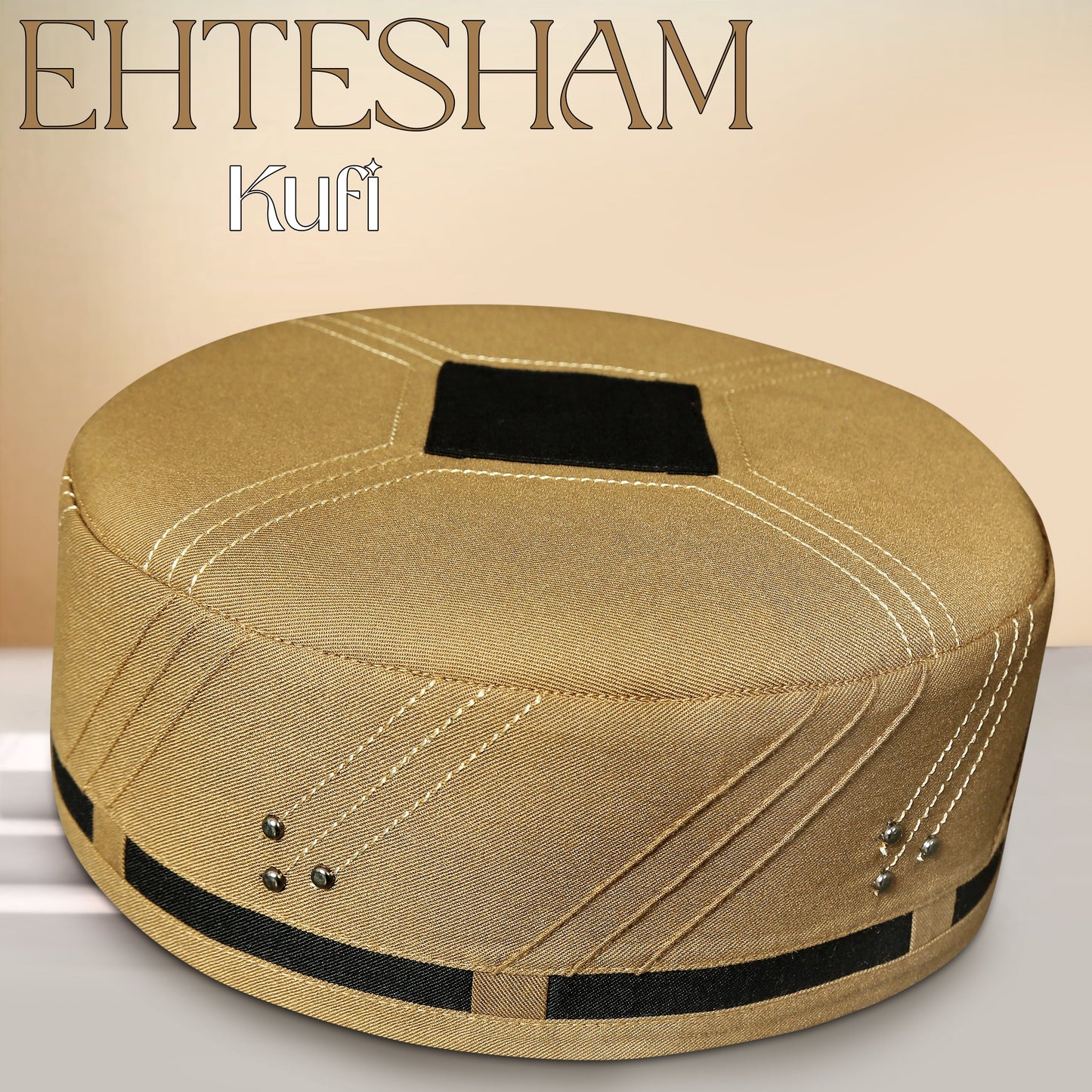 Premium EHTESHAM Kufi Traditional Handmade Muslim Prayer Topi