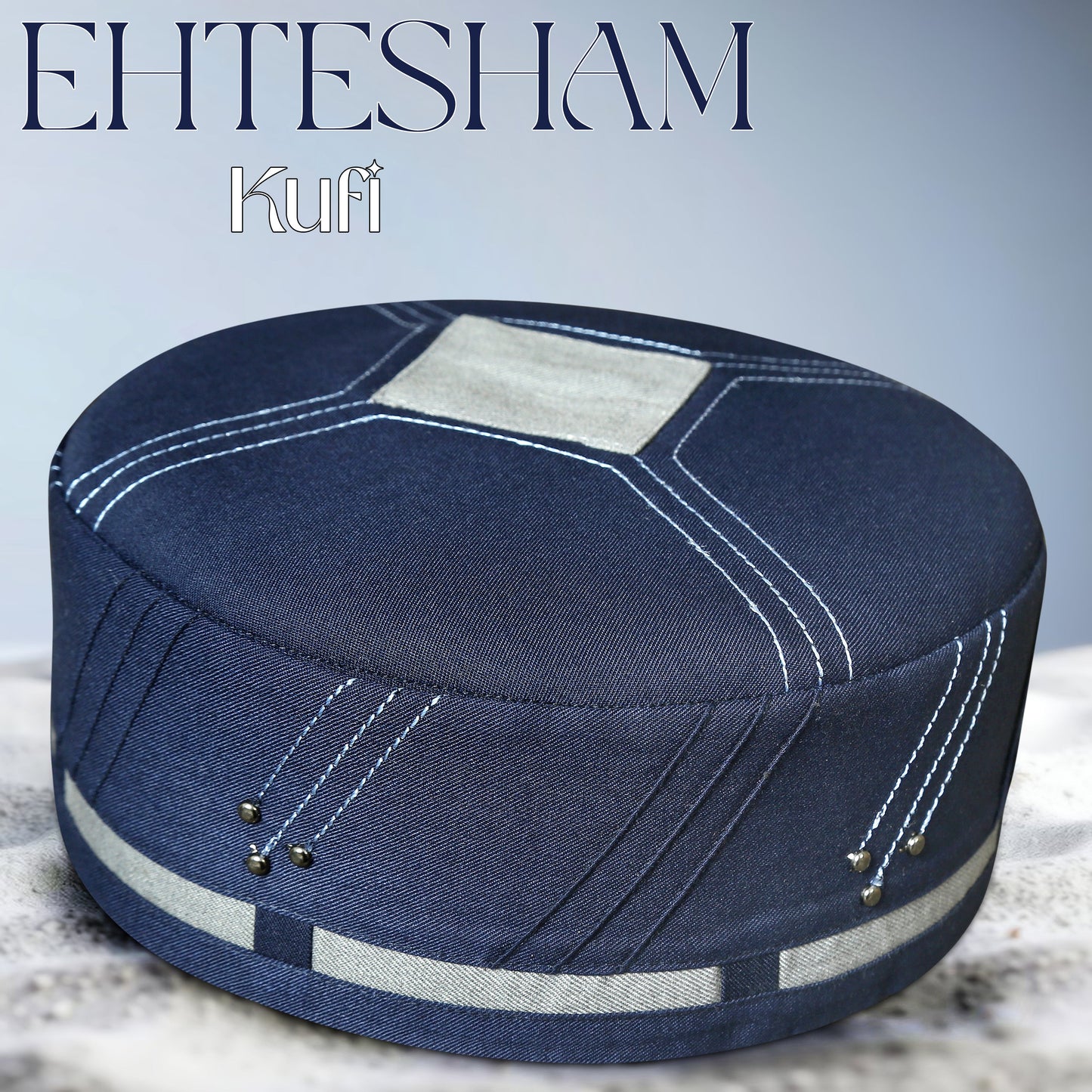 Premium EHTESHAM Kufi Traditional Handmade Muslim Prayer Topi