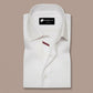 White Executive Formal Shirt with Contrast Placket