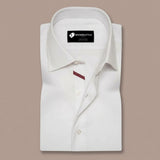 White Executive Formal Shirt with Contrast Placket