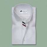 White Executive Formal Shirt with Stripe Placket