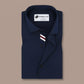 Navy Blue Formal Shirt with Contrast Stripes