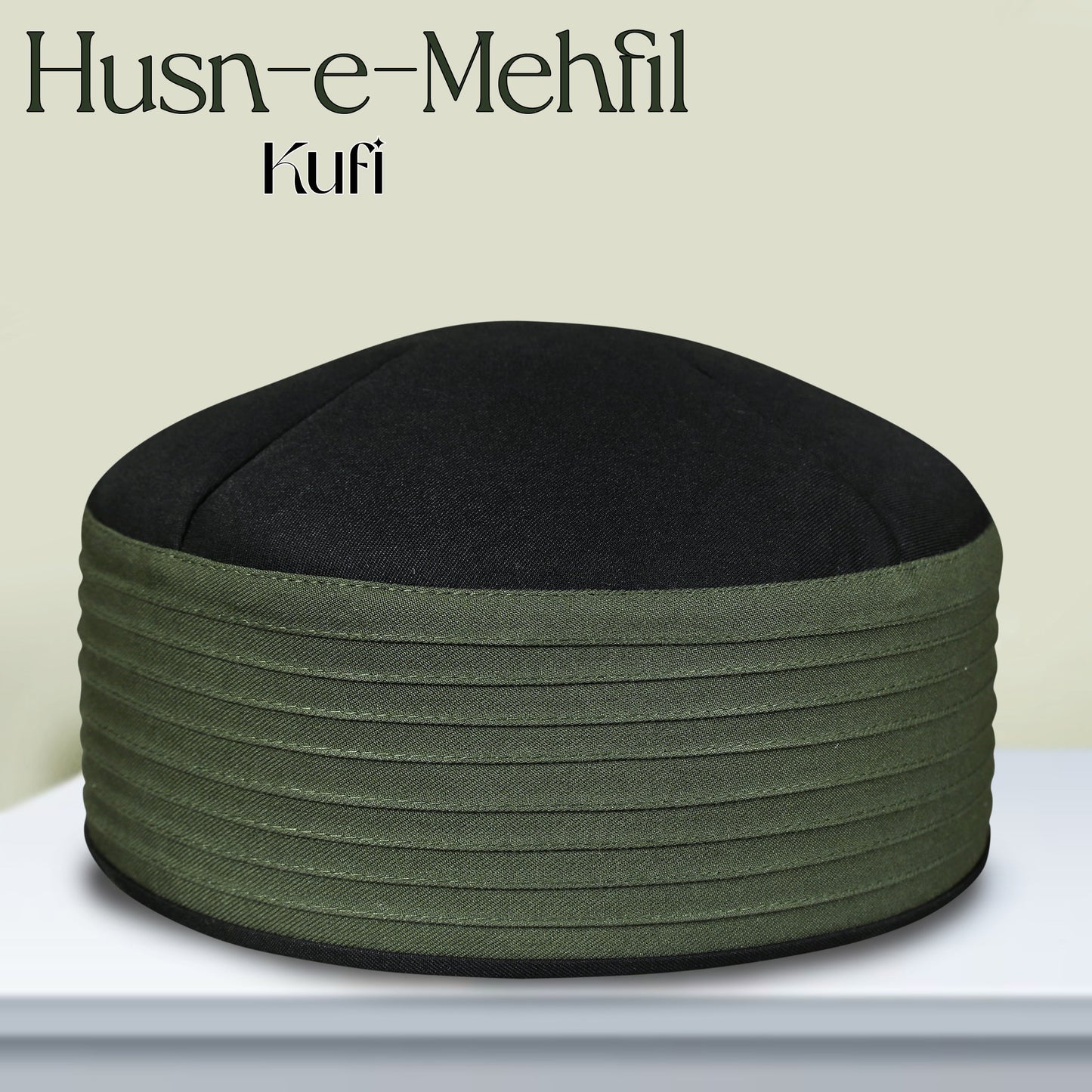 Misri Style Koofi In Green and Black