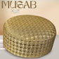 Musab Hard Koofi Cap - Premium Embroidered Islamic Prayer Cap