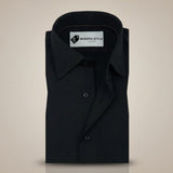 Black Micro Stripe Formal Shirt for Men