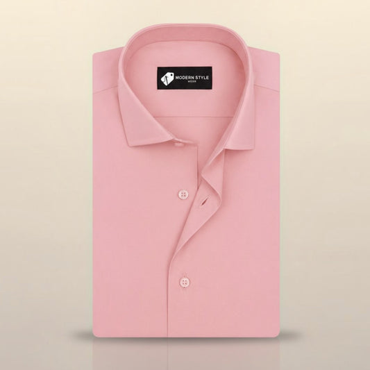 Rose Gold Pink Formal Shirt for Men