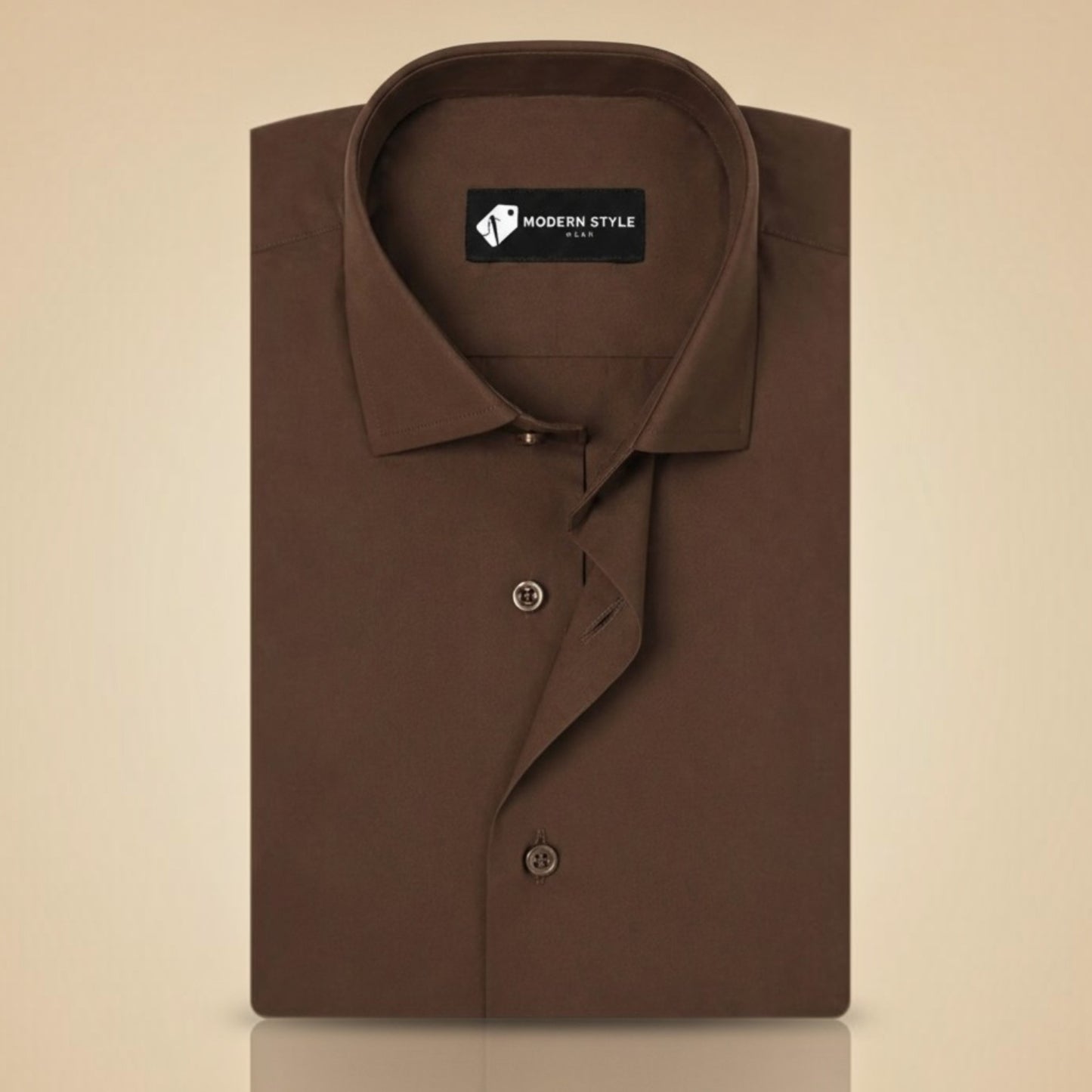 Mocha Truffle Brown Formal Shirt for Men