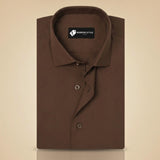 Mocha Truffle Brown Formal Shirt for Men