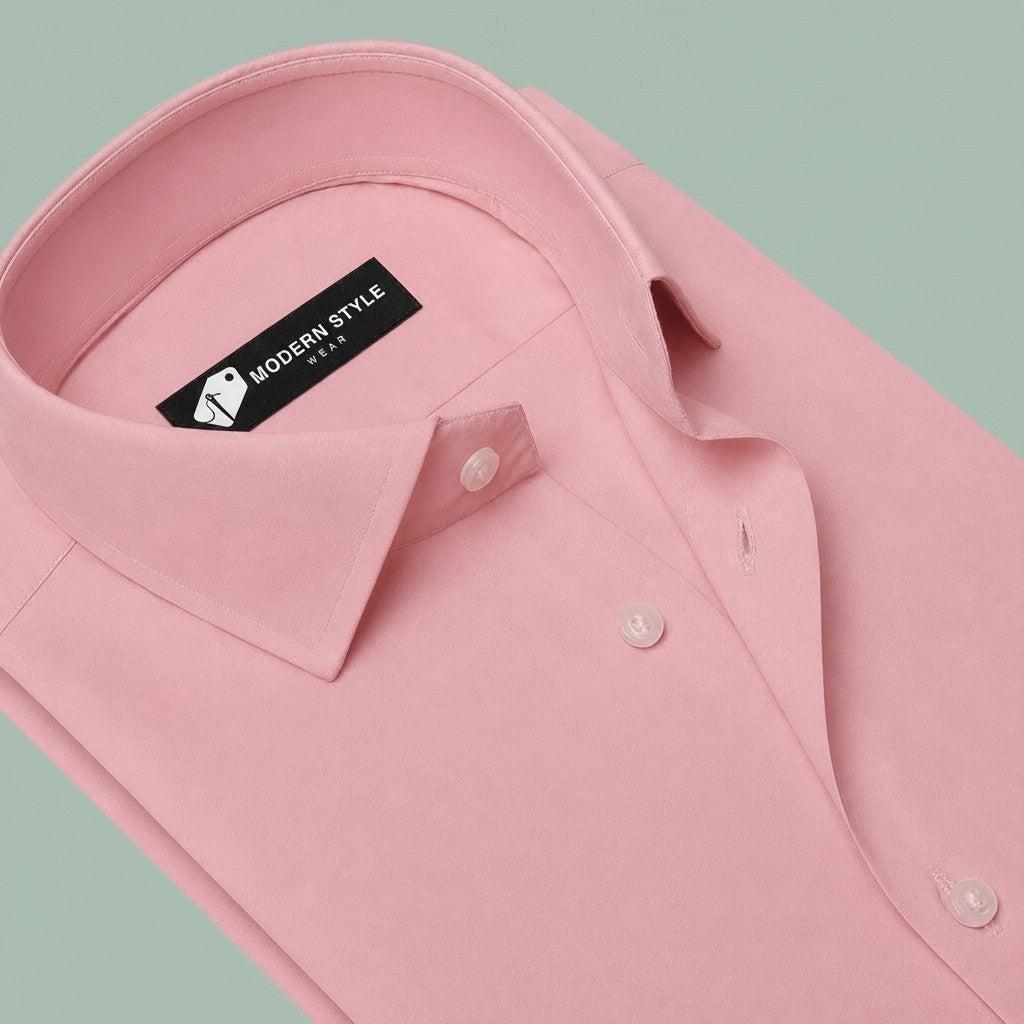 Rose Gold Pink Formal Shirt for Men