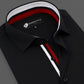 Black Liner French Contrast Formal Shirt for Men