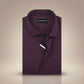 Plum Purple Formal Shirt for Men with Contrast Placket