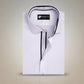 White Formal Shirt for Men with Navy Contrast Placket