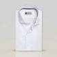 Classic White Formal Shirt for Men with Navy Inner Collar