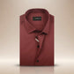 Rust Brown Formal Shirt for Men with Contrast Placket