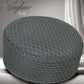 Sagheer Kufi Premium Polyester Cotton Islamic Prayer Cap Grey